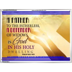 A FATHER TO THE FATHERLESS   Christian Quote Framed   (GWAMBASSADOR4248)   "48X32"