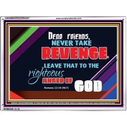 VENGEANCE BELONGS TO GOD   Frame Scriptures Dcor   (GWAMBASSADOR4347)   "48X32"