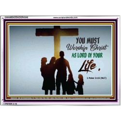 WORSHIP CHRIST   Christian Framed Art   (GWAMBASSADOR4349)   "48X32"