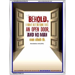 AN OPEN DOOR   Christian Quotes Framed   (GWAMBASSADOR4378)   