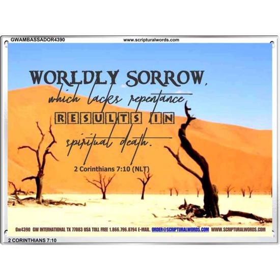 WORDLY SORROW   Custom Frame Scriptural ArtWork   (GWAMBASSADOR4390)   