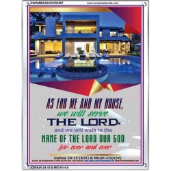 WE WILL SERVE THE LORD   Framed Bible Verses   (GWAMBASSADOR4567)   "32X48"