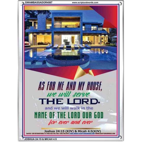 WE WILL SERVE THE LORD   Framed Bible Verses   (GWAMBASSADOR4567)   