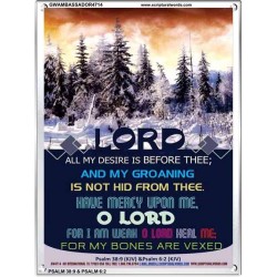 ALL MY DESIRE IS BEFORE THEE   Acrylic Glass framed scripture art   (GWAMBASSADOR4714)   