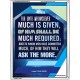 WHOMSOEVER MUCH IS GIVEN   Inspirational Wall Art Frame   (GWAMBASSADOR4752)   