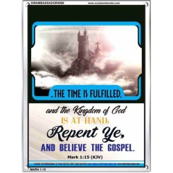 THE TIME IS FULFILLED   Framed Bible Verses   (GWAMBASSADOR4956)   