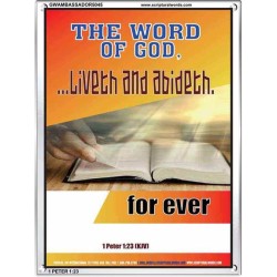 THE WORD OF GOD LIVETH AND ABIDETH   Framed Scripture Art   (GWAMBASSADOR5045)   