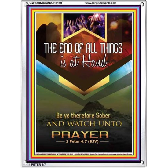 WATCH UNTO PRAYER   Portrait of Faith Wooden Framed   (GWAMBASSADOR5140)   