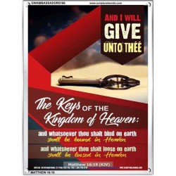 WHATSOEVER THOU SHALT BIND ON EARTH   Printable Bible Verses to Framed   (GWAMBASSADOR5166)   "32X48"