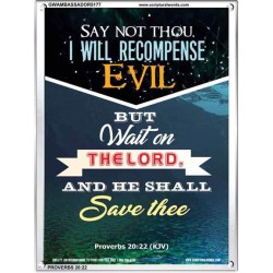 WAIT ON THE LORD   Bible Verses Frame Online   (GWAMBASSADOR5177)   "32X48"