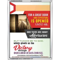 A GREAT DOOR AND EFFECTUAL   Christian Wall Art Poster   (GWAMBASSADOR5244)   "32X48"