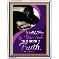 YOUR WORD IS TRUTH   Bible Verses Framed for Home   (GWAMBASSADOR5388)   "32X48"