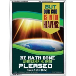 WHATSOEVER HE HATH PLEASED   Frame Bible Verse   (GWAMBASSADOR5456)   "32X48"