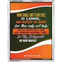 WHO SHALL NOT FEAR THEE   Christian Paintings Frame   (GWAMBASSADOR5523)   "32X48"