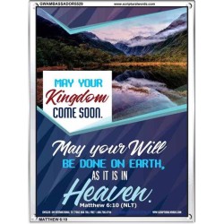YOUR WILL BE DONE ON EARTH   Contemporary Christian Wall Art Frame   (GWAMBASSADOR5529)   "32X48"
