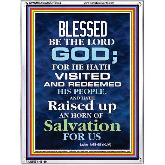 AN HORN OF SALVATION   Christian Quotes Frame   (GWAMBASSADOR6474)   
