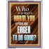 WHO IS GOING TO HARM YOU   Frame Bible Verse   (GWAMBASSADOR6478)   "32X48"