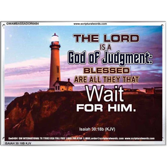 A GOD OF JUDGEMENT   Framed Bible Verse   (GWAMBASSADOR6484)   