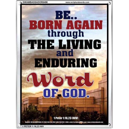 BE BORN AGAIN   Bible Verses Poster   (GWAMBASSADOR6496)   