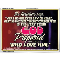 WHAT GOD HAS PREPARED FOR US   Wall Dcor   (GWAMBASSADOR6642)   "48X32"