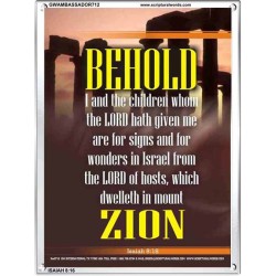 WE ARE FOR SIGNS AND WONDERS   Frame Bible Verse Online   (GWAMBASSADOR712)   "32X48"