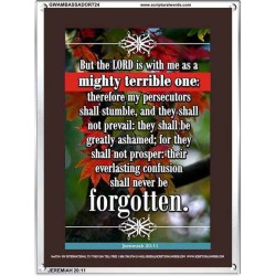 A MIGHTY TERRIBLE ONE   Bible Verse Frame for Home Online   (GWAMBASSADOR724)   "32X48"
