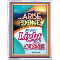 ARISE SHINE   Printable Bible Verse to Framed   (GWAMBASSADOR7242)   
