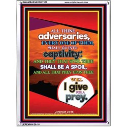 ALL THINE ADVERSARIES   Bible Verses to Encourage  frame   (GWAMBASSADOR7325)   