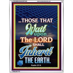 WAIT UPON THE LORD   Bible Verses Frame for Home   (GWAMBASSADOR7425)   "32X48"