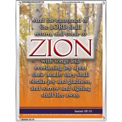 THE RANSOMED OF THE LORD   Bible Verses Frame   (GWAMBASSADOR745)   