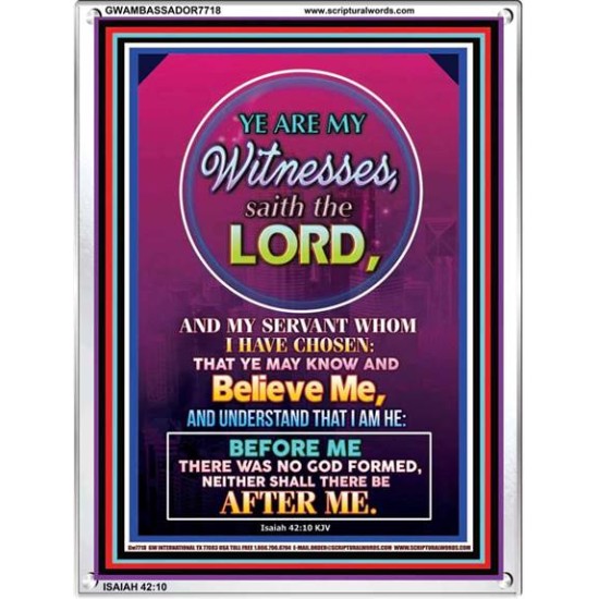 YE ARE MY WITNESSES   Custom Framed Bible Verse   (GWAMBASSADOR7718)   