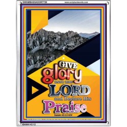 GIVE GLORY TO GOD   Bible Verses Frame for Home   (GWAMBASSADOR7728)   "32X48"