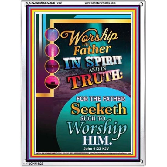 WORSHIP THE FATHER   Modern Christian Wall Dcor   (GWAMBASSADOR7790)   