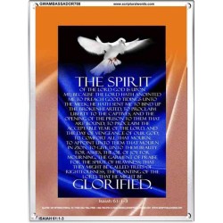 THE SPIRIT OF THE LORD DOETH MIGHTY THINGS   Framed Bible Verse   (GWAMBASSADOR788)   