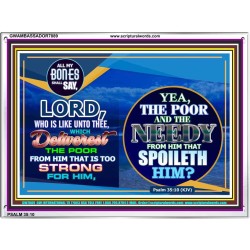 WHO IS LIKE UNTO THEE   Bible Verses Poster   (GWAMBASSADOR7889)   "48X32"