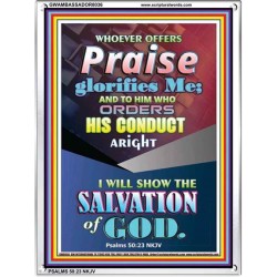THE SALVATION OF GOD   Bible Verse Framed for Home   (GWAMBASSADOR8036)   