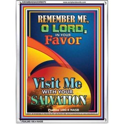 VIIST ME WITH YOUR SALVATION   Frame Scriptural Dcor   (GWAMBASSADOR8070)   "32X48"