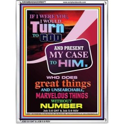 TURN TO GOD   Scripture Wooden Frame   (GWAMBASSADOR8077)   "32X48"