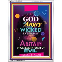 ANGRY WITH THE WICKED   Scripture Wooden Framed Signs   (GWAMBASSADOR8081)   