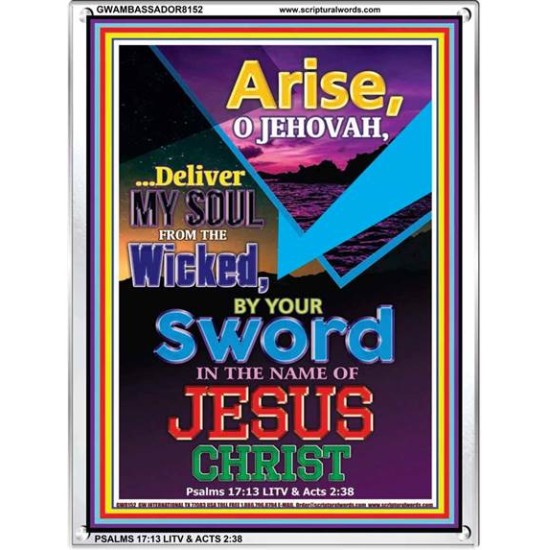 ARISE O JEHOVAH   Biblical Art Acrylic Glass Frame   (GWAMBASSADOR8152)   