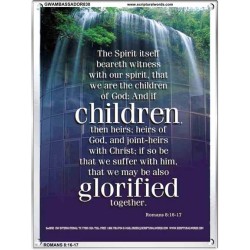 WE ARE THE CHILDREN OF GOD   Scriptural Portrait Acrylic Glass Frame   (GWAMBASSADOR830)   "32X48"