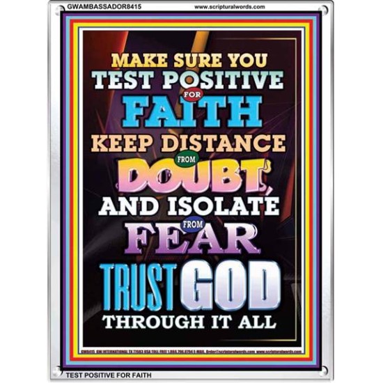 TRUST GOD AT ALL TIMES   Biblical Paintings Acrylic Glass Frame   (GWAMBASSADOR8415)   