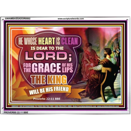 A CLEAN HEART   Bible Verses Frame Art Prints   (GWAMBASSADOR8502)   