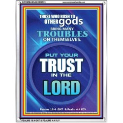 TRUST IN THE LORD   Framed Bible Verse   (GWAMBASSADOR8573)   "32X48"