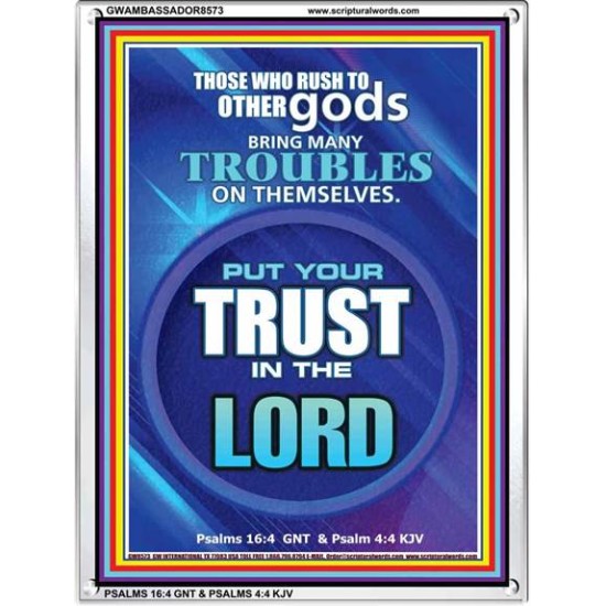 TRUST IN THE LORD   Framed Bible Verse   (GWAMBASSADOR8573)   