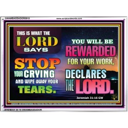 WIPE AWAY YOUR TEARS   Framed Sitting Room Wall Decoration   (GWAMBASSADOR8918)   "48X32"