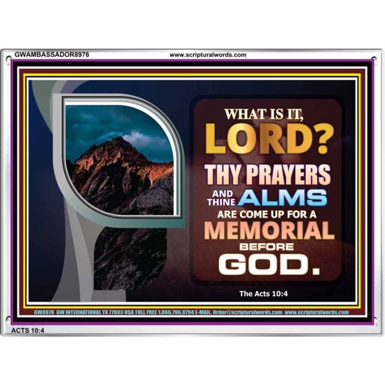 A MEMORIAL BEFORE GOD   Framed Scriptural Dcor   (GWAMBASSADOR8976)   