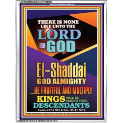 EL-SHADDAI GOD ALMIGHTY   Acrylic Framed Bible Verse   (GWAMBASSADOR9098)   "32X48"