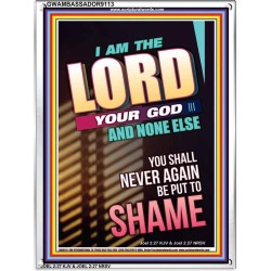 YOU SHALL NOT BE PUT TO SHAME   Bible Verse Frame for Home   (GWAMBASSADOR9113)   