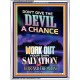 WORK OUT YOUR SALVATION   Bible Verses Wall Art Acrylic Glass Frame   (GWAMBASSADOR9209)   